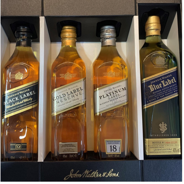 Comprar Estuche Johnnie Walker Colección 4x20cl | Bernardino