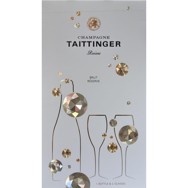 Comprar Estuche Taittinger Brut Réserve 2 Copas | Bernardino