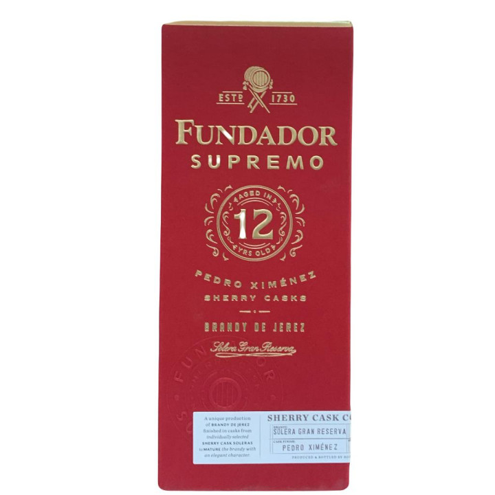 Comprar Fundador Supremo 12 Brandy de Jerez 70 cl | Bernardino
